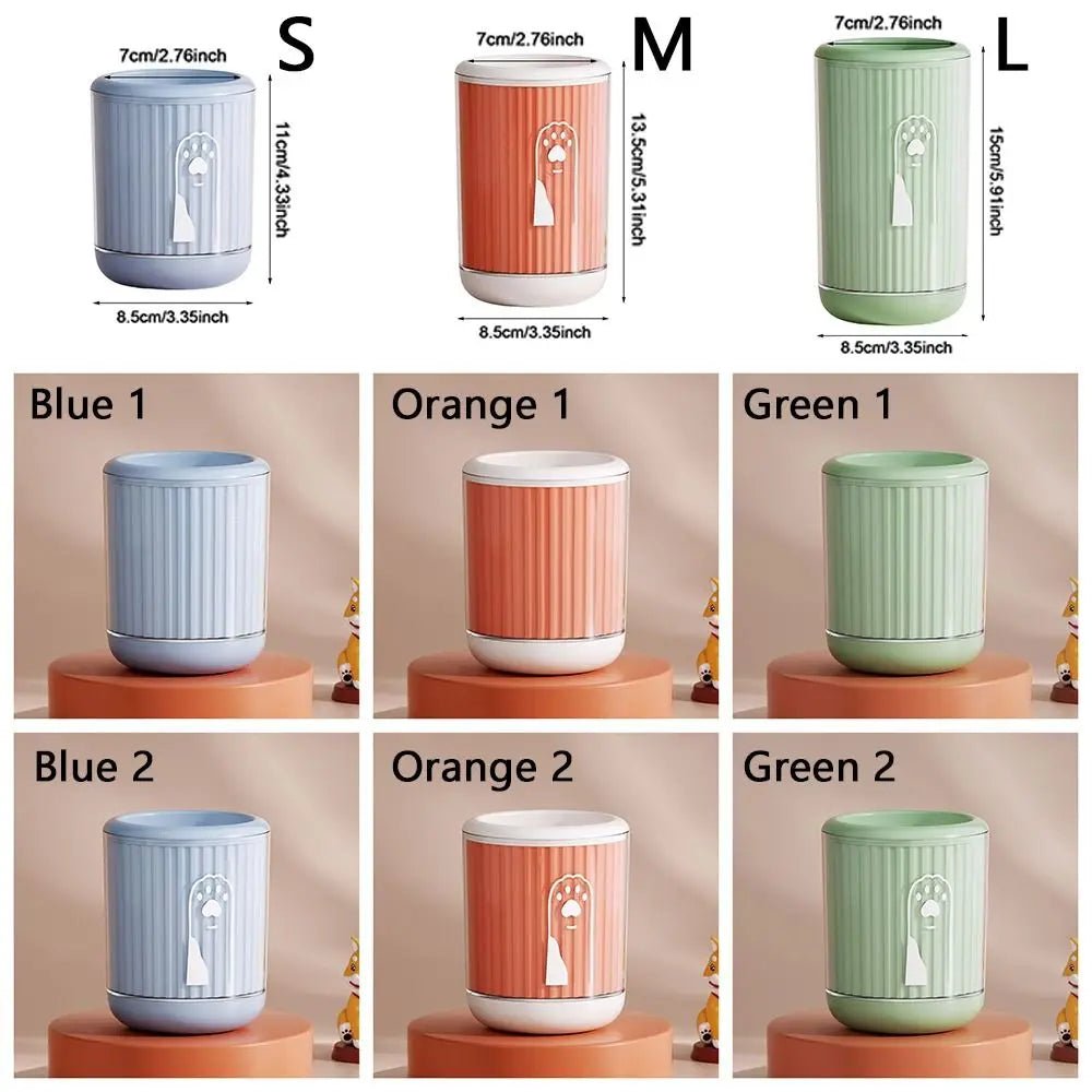 Size Chart for Dog Paw Cleaner Cup – Portable Foot Washer for Muddy Paws, Quick Clean Travel Grooming Tool - PeakPaws Co.