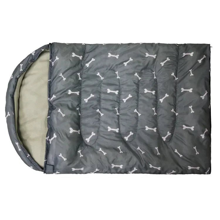 gray Dog Sleeping Bag – Portable Camping Dog Bed Blanket for Hiking & Travel - PeakPaws Co.