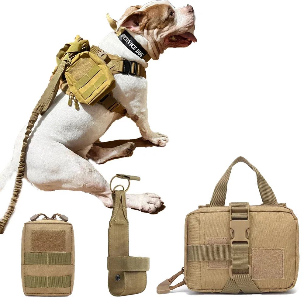 Dog Tactical MOLLE Pouch Set (3PCS) – Harness-Mounted Storage Bags for Hiking, Camping & Training (4 Colors) - PeakPaws Co.