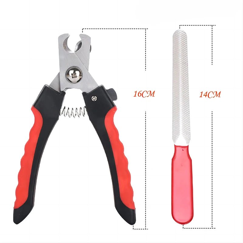 Heavy Duty Dog Nail Clippers – Stainless Steel Sickle Blade Trimmers for Large & Small Dogs - PeakPaws Co. Size