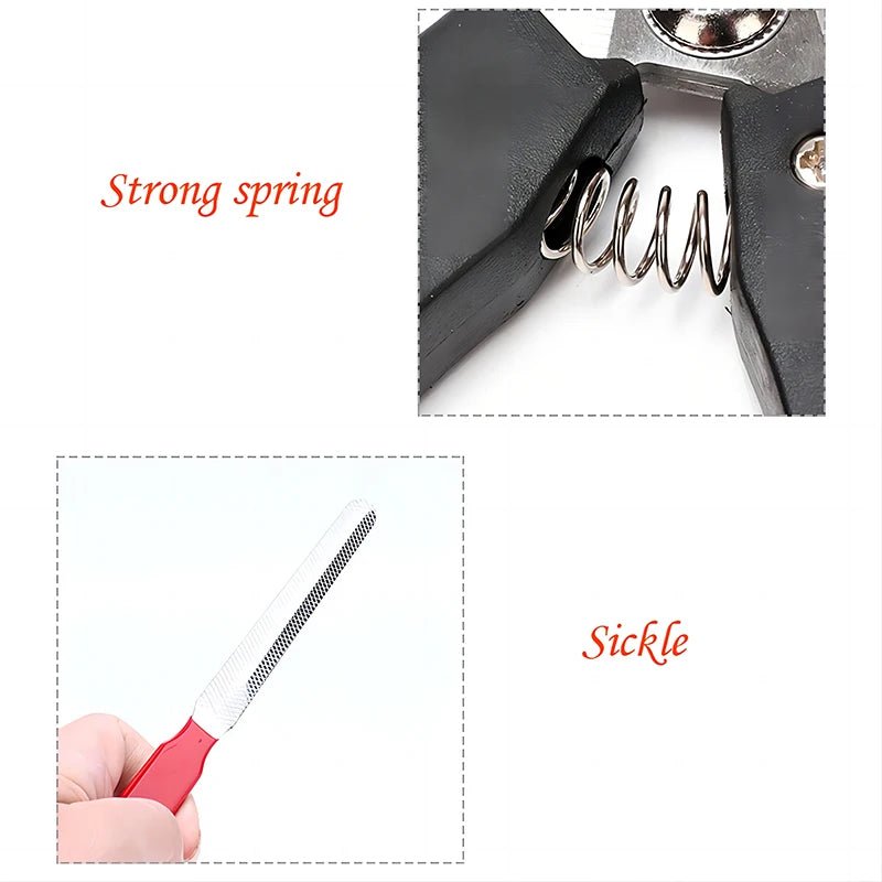 Heavy Duty Dog Nail Clippers – Stainless Steel Sickle Blade Trimmers for Large & Small Dogs - PeakPaws Co.