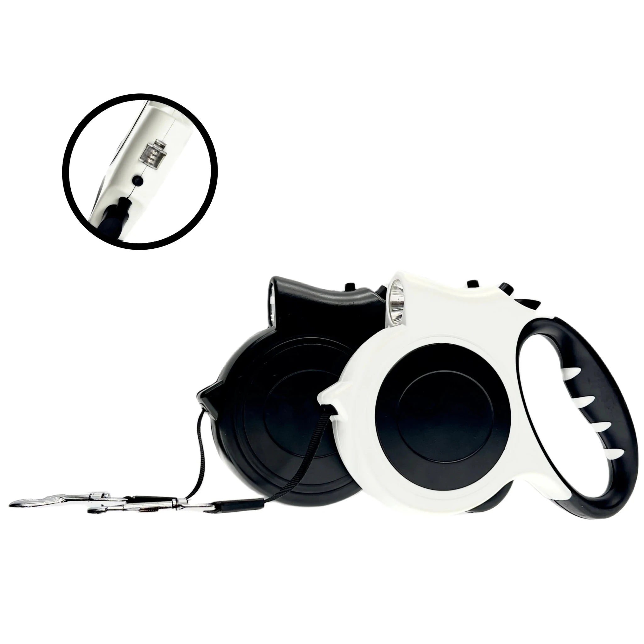 Illuminated Retractable 16 ft. Dog Leash with LED Light | Night Hiking & Walking - PeakPaws Co.