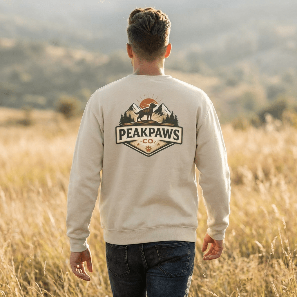 PeakPaws Crewneck Sweatshirt – Dog Lover Pullover (Unisex, 10 Colors, S-4XL) - PeakPaws Co.