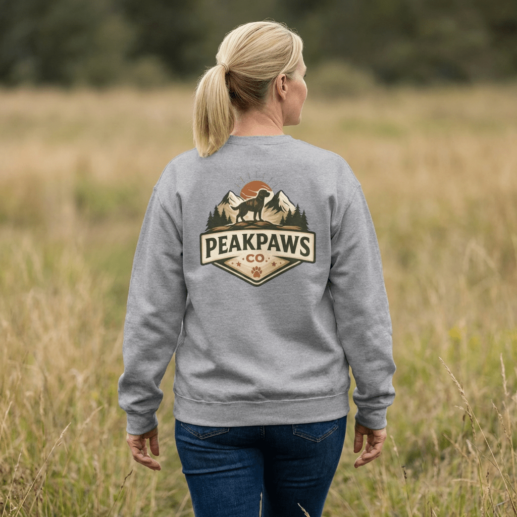 PeakPaws Crewneck Sweatshirt – Dog Lover Pullover (Unisex, 10 Colors, S-4XL) - PeakPaws Co.