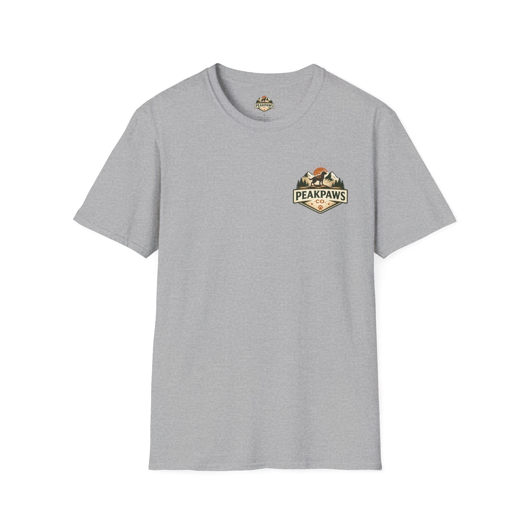 PeakPaws T-Shirt – Outdoor Hiking Graphic Tee for Dog Lovers (Unisex S–2XL, 11 Colors) - PeakPaws Co.