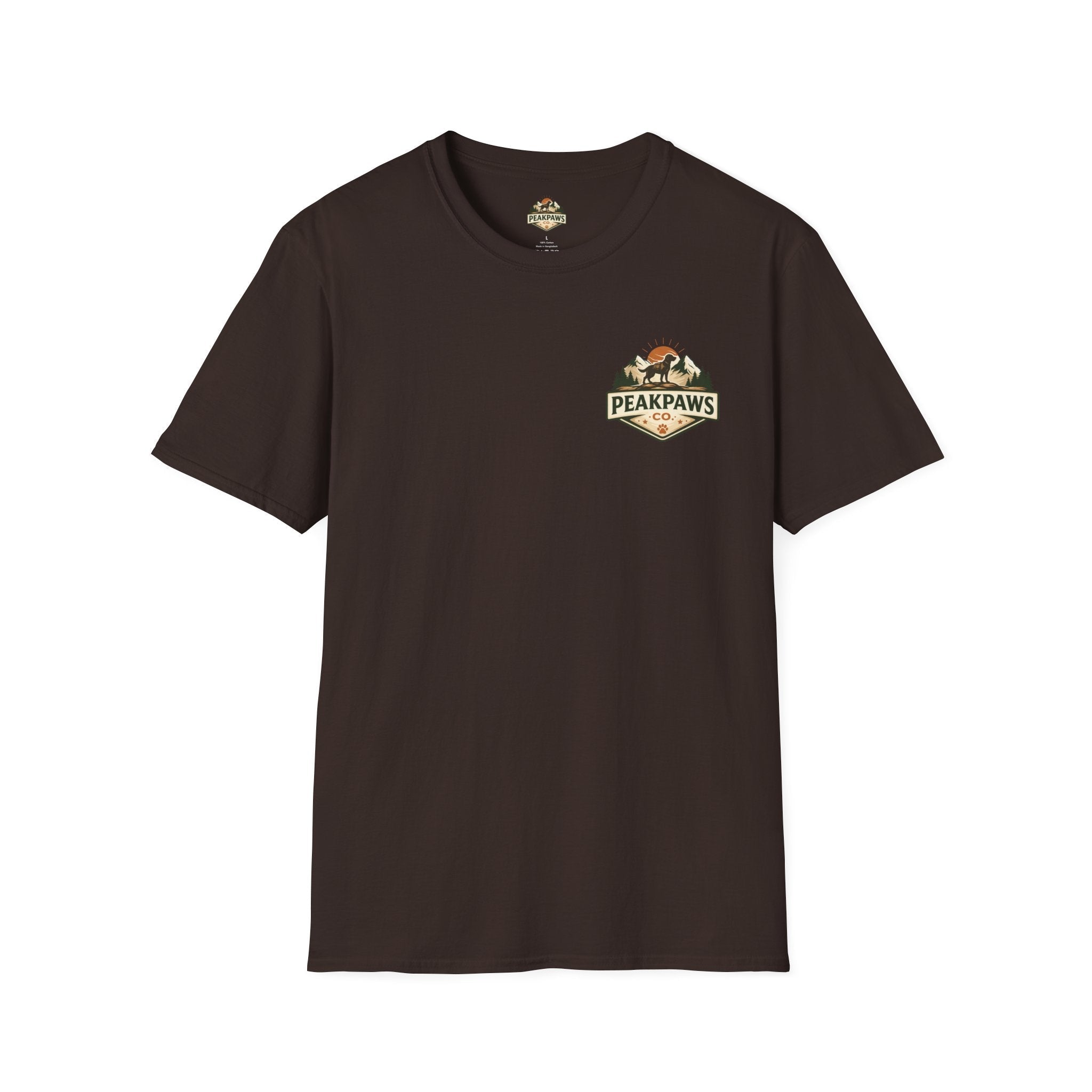 PeakPaws T-Shirt – Outdoor Hiking Graphic Tee for Dog Lovers (Unisex S–2XL, 11 Colors) - PeakPaws Co.