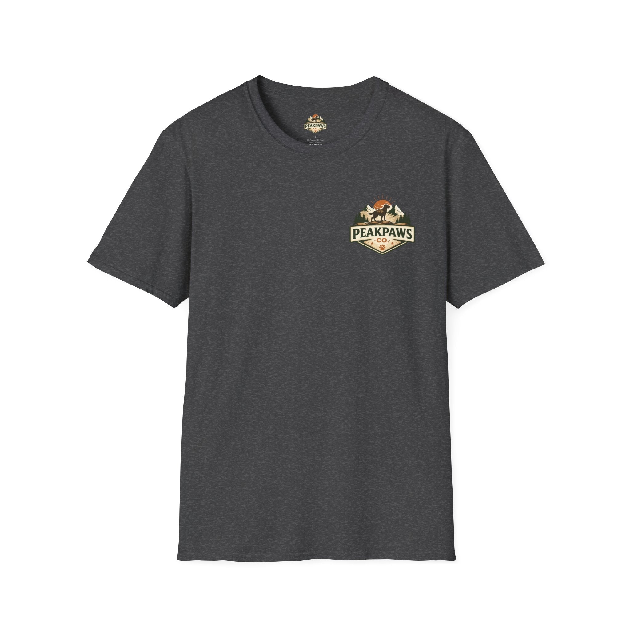 PeakPaws T-Shirt – Outdoor Hiking Graphic Tee for Dog Lovers (Unisex S–2XL, 11 Colors) - PeakPaws Co.