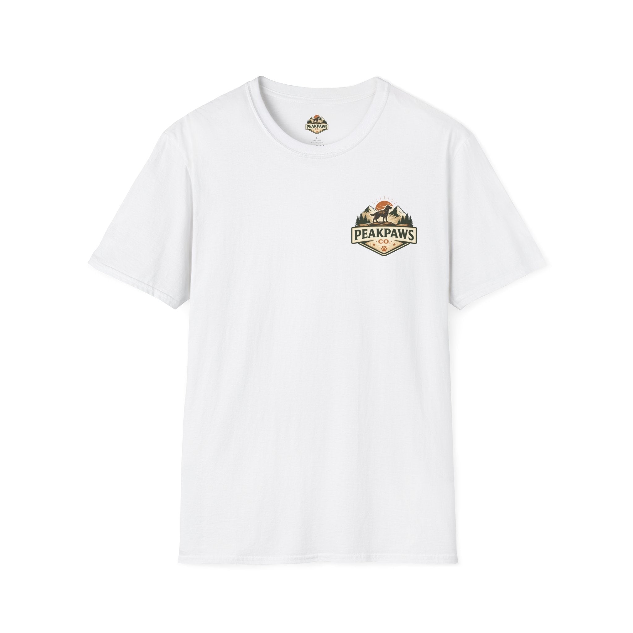 PeakPaws T-Shirt – Outdoor Hiking Graphic Tee for Dog Lovers (Unisex S–2XL, 11 Colors) - PeakPaws Co.