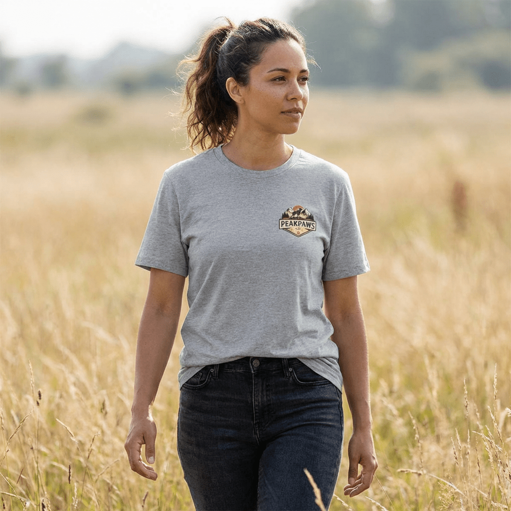 PeakPaws T-Shirt – Outdoor Hiking Graphic Tee for Dog Lovers (Unisex S–2XL, 11 Colors) - PeakPaws Co.