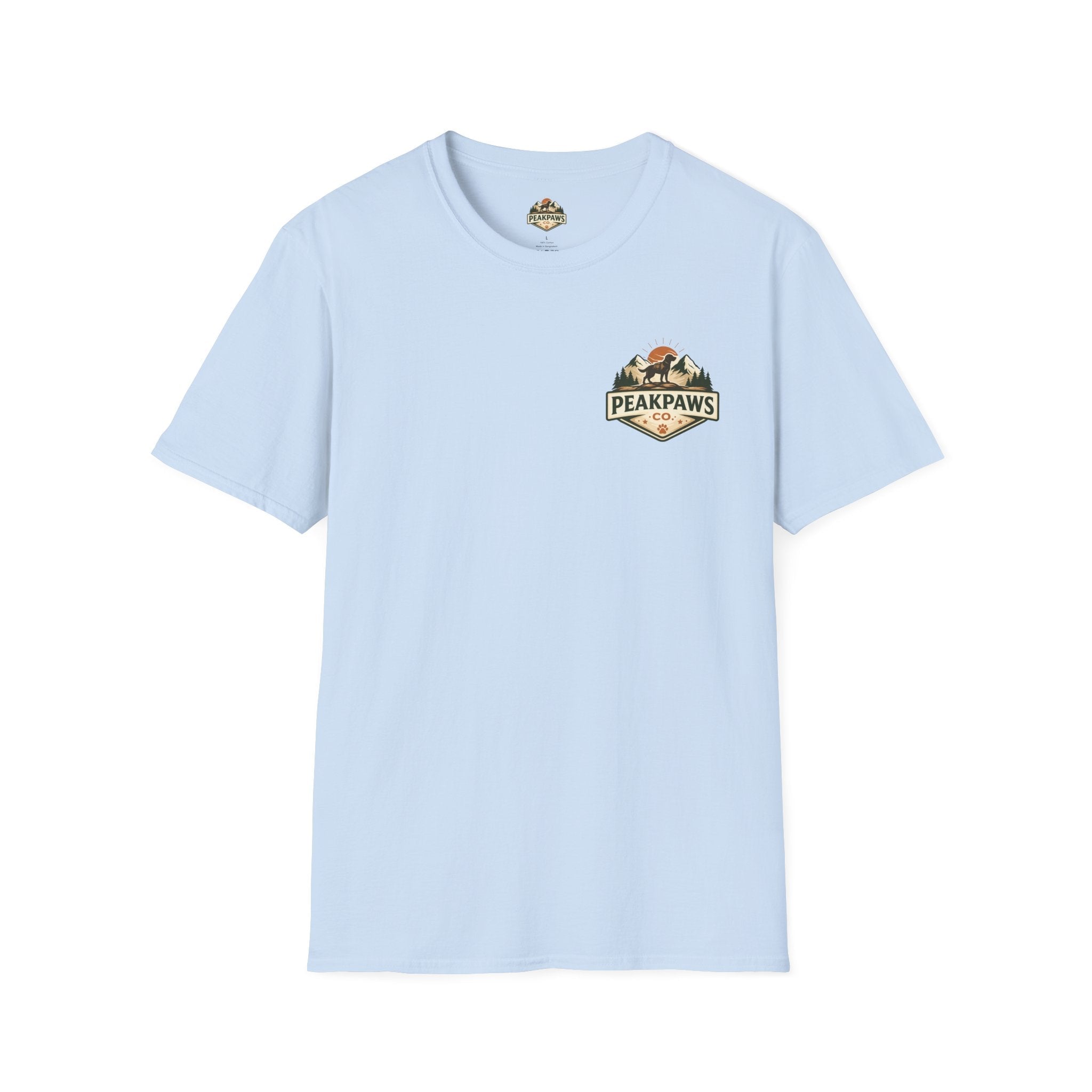 PeakPaws T-Shirt – Outdoor Hiking Graphic Tee for Dog Lovers (Unisex S–2XL, 11 Colors) - PeakPaws Co.