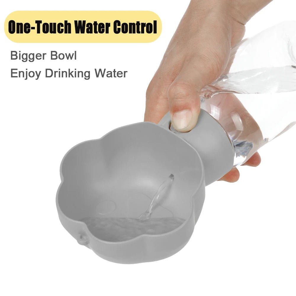 Portable Dog Water Bottle with Food Container – Leakproof Travel Dog Bottle - PeakPaws Co.