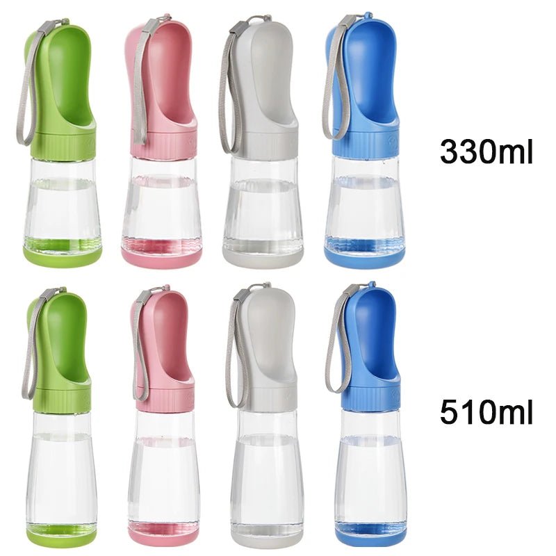 Size Chart for Portable Dog Water Bottle with Food Container / Leakproof Travel Dog Bottle - PeakPaws Co.