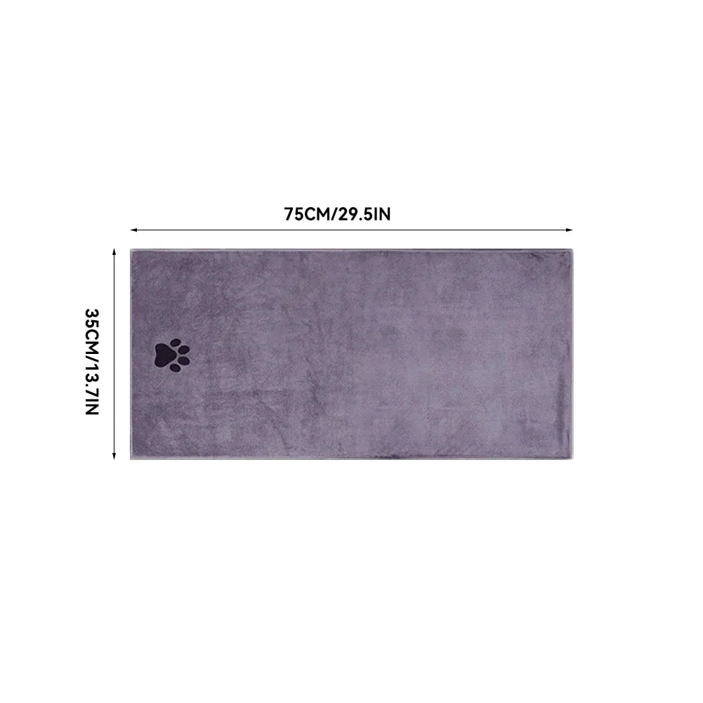Quick-Dry Microfiber Dog Towel – Ultra Absorbent Pet Bath Towel (2 Sizes) - PeakPaws Co. gray