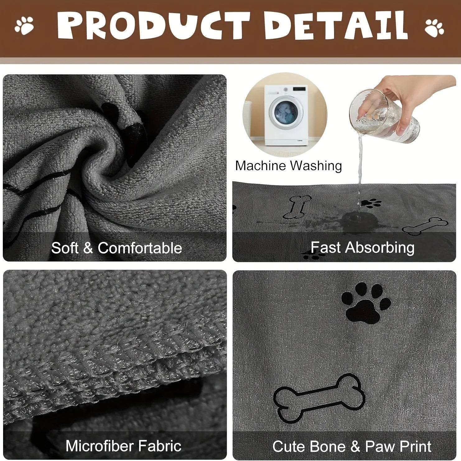 Quick-Dry Microfiber Dog Towel – Ultra Absorbent Pet Bath Towel - PeakPaws Co.