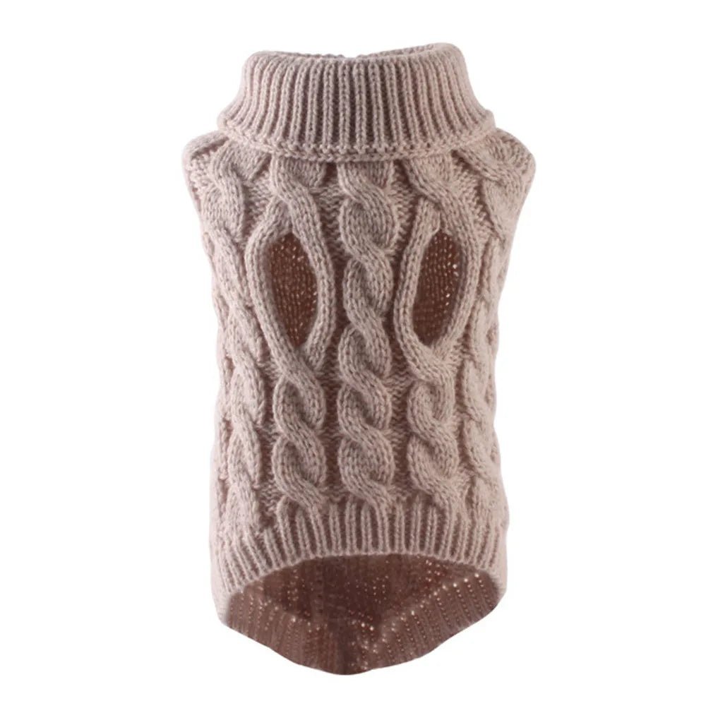 mauve Small Dog Knit Sweater – Warm Winter Dog Clothing for Small Dogs Under 15 lbs (8 Colors) - PeakPaws Co.