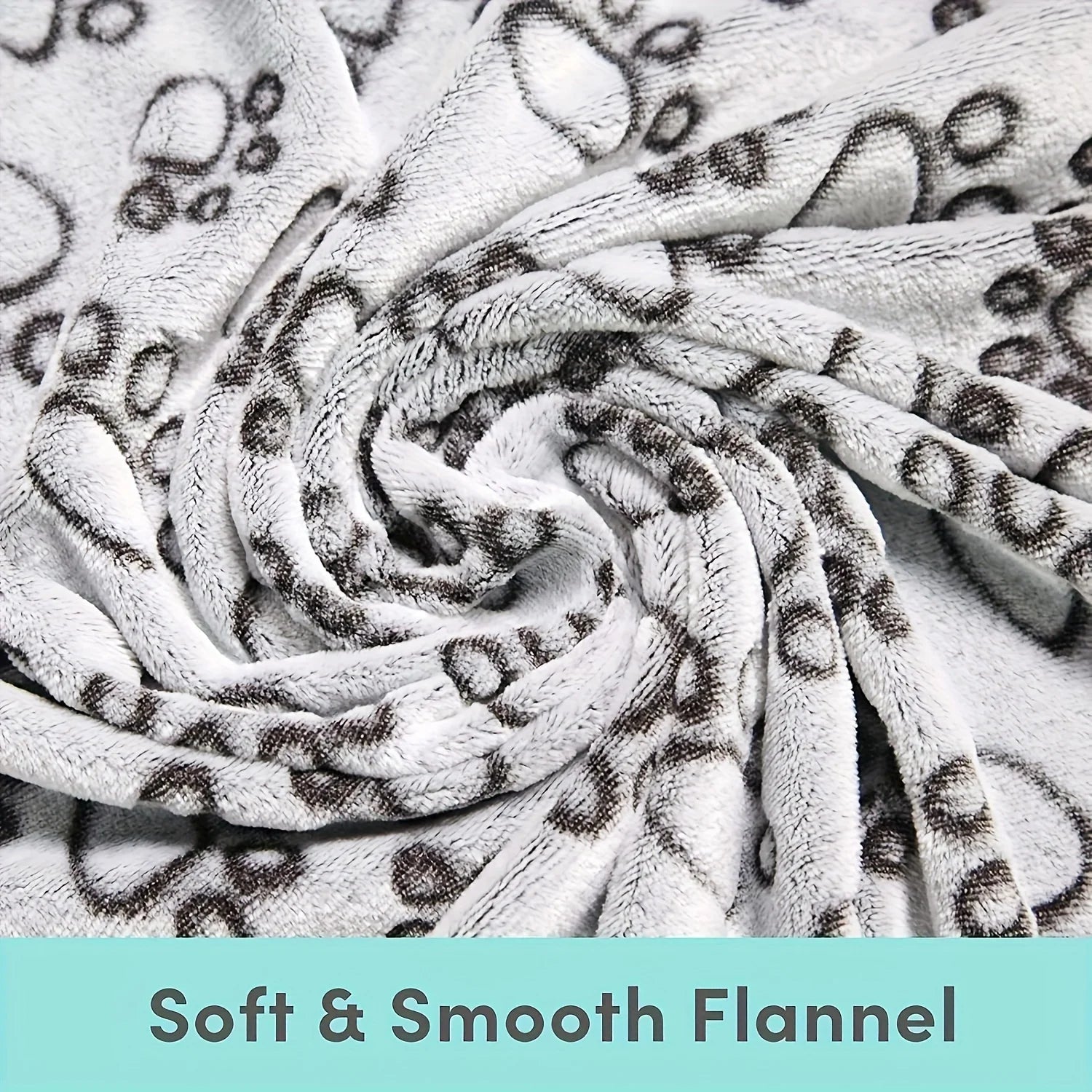 Soft Fluffy Dog Blanket – Warm Paw Print Pet Blanket in 5 Sizes - PeakPaws Co.