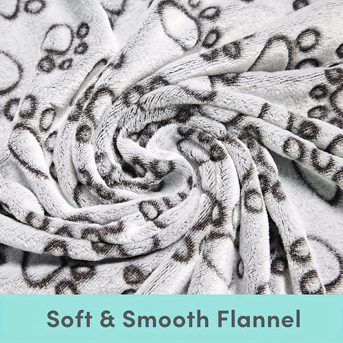 Soft Fluffy Dog Blanket – Warm Paw Print Pet Blanket in 5 Sizes - PeakPaws Co.