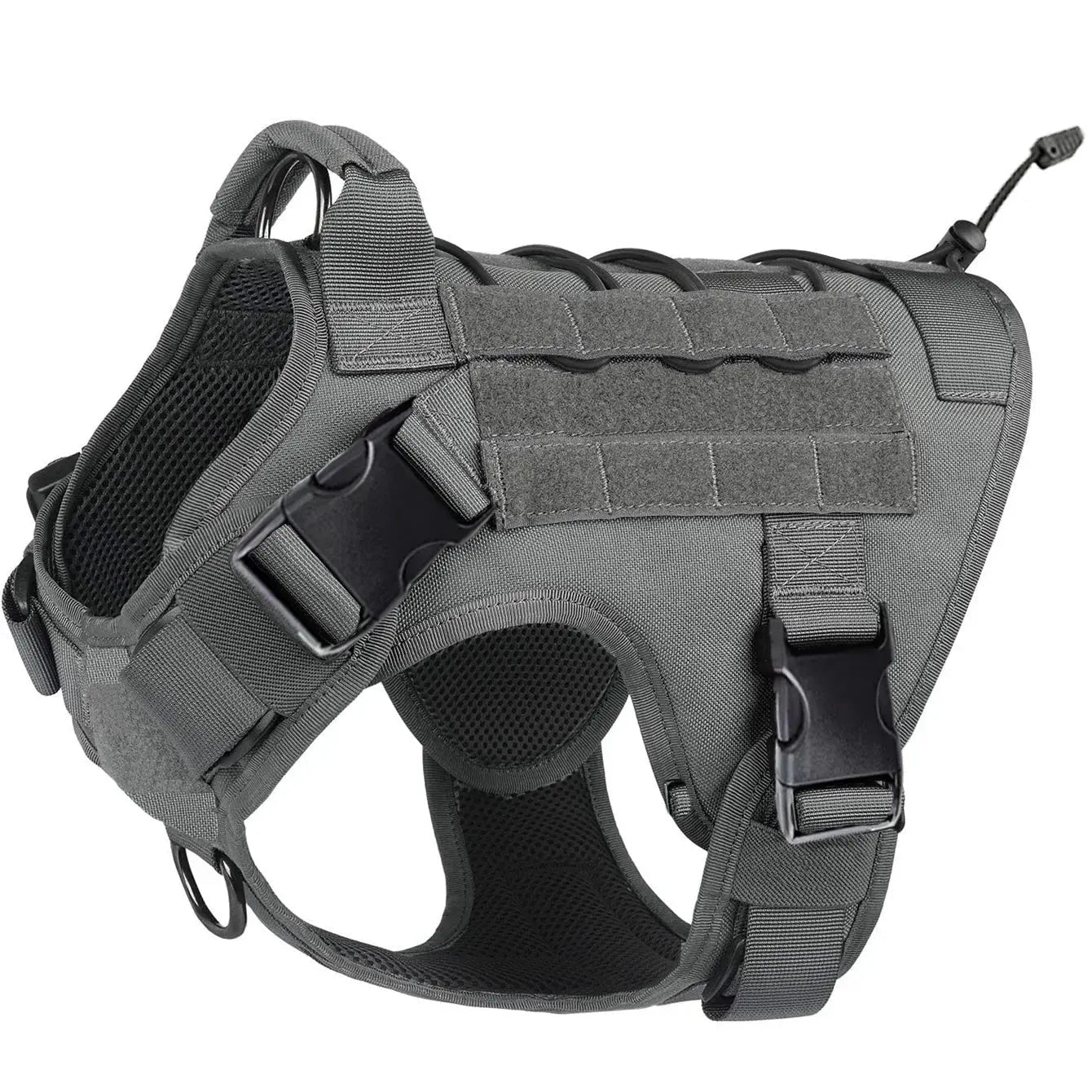 Tactical Adjustable Dog Harness Gray - PeakPaws Co.