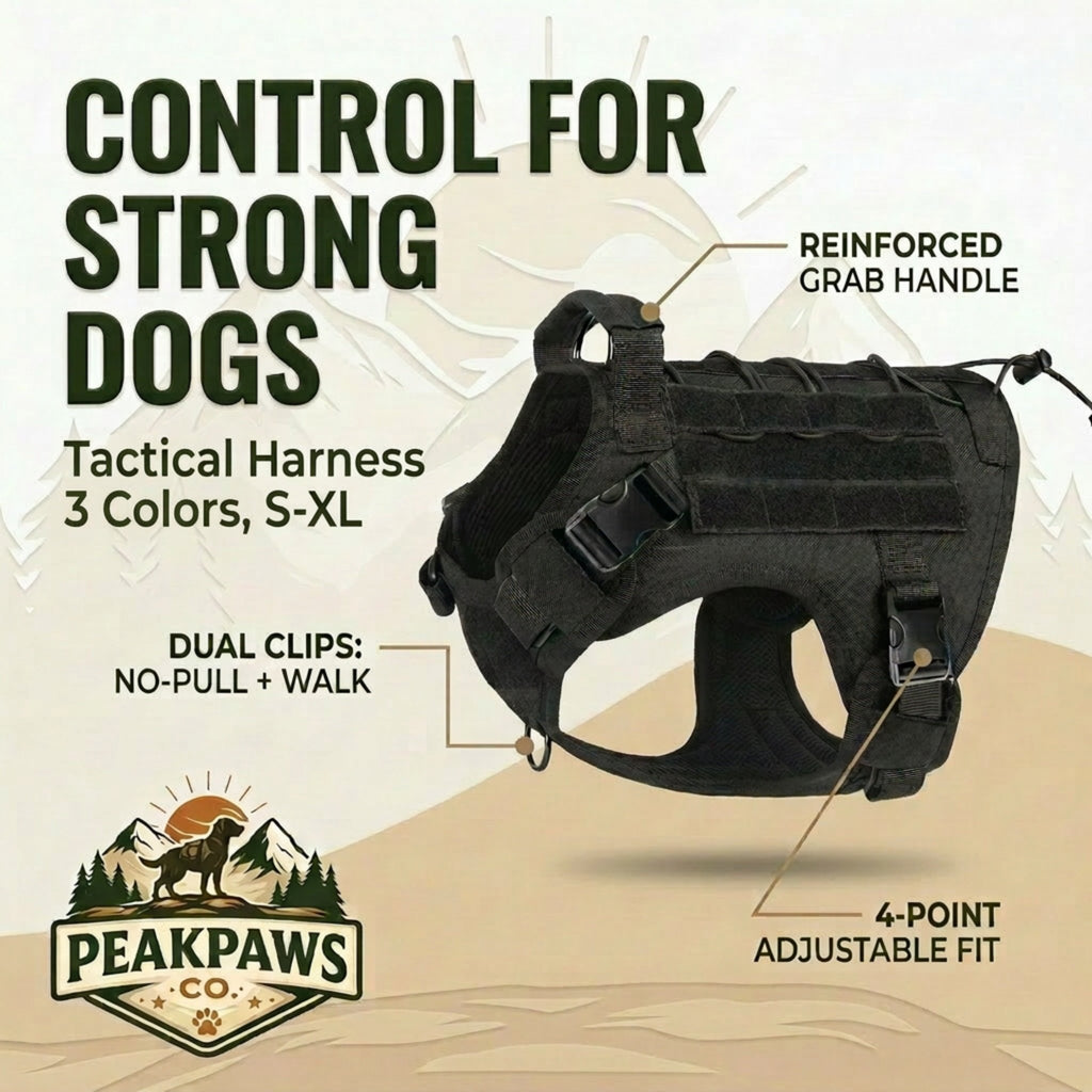 Tactical Adjustable Dog Harness - PeakPaws Co.
