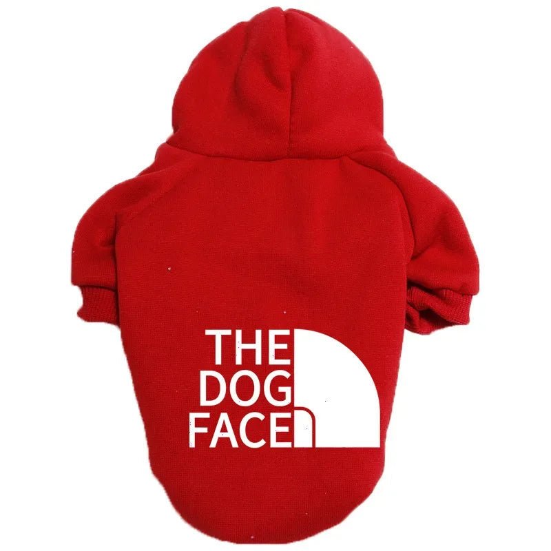 The Dog Face Hoodie – Warm Dog Sweatshirt for Small to Large Dogs (Up to 80 lbs, 5 Colors) - PeakPaws Co. red