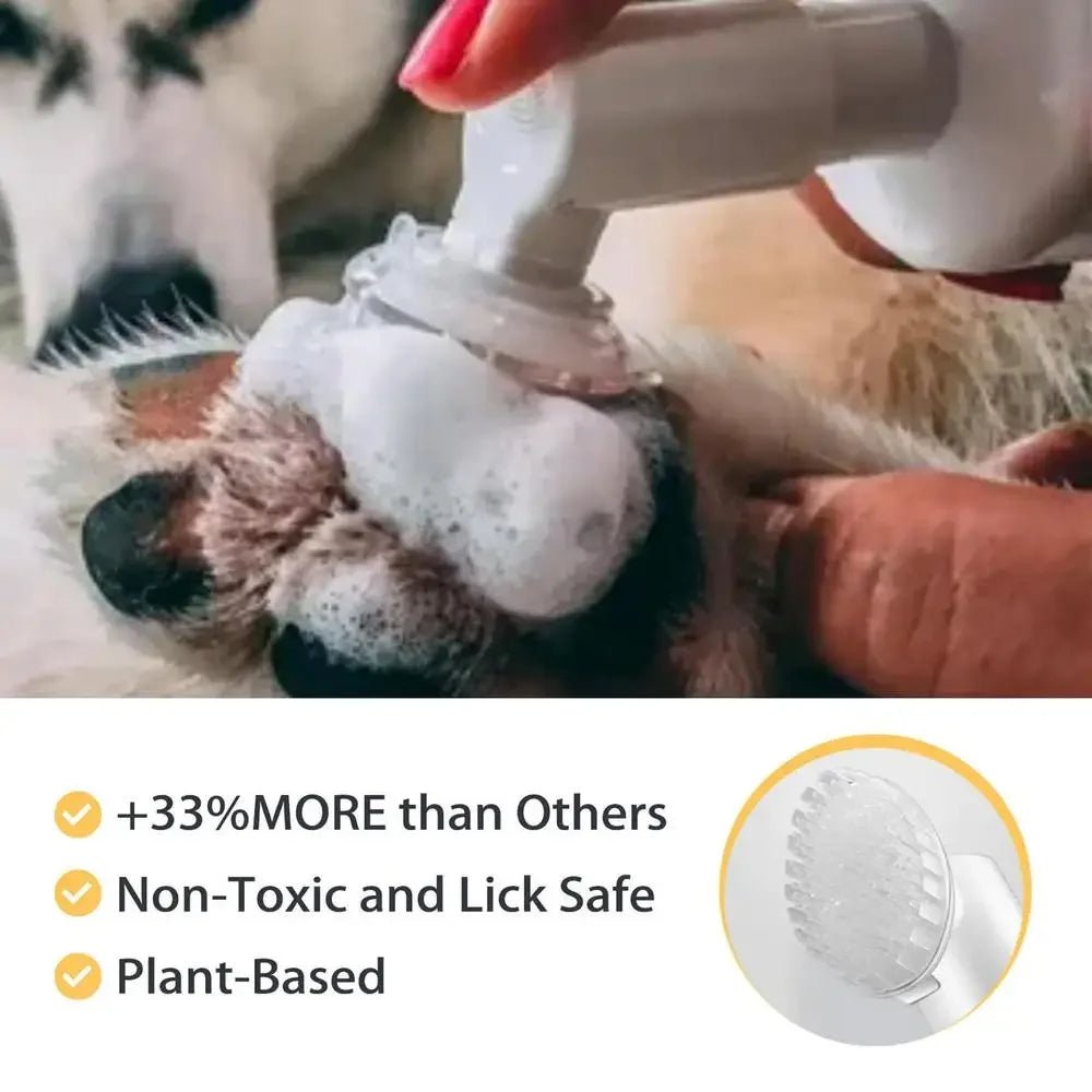 Waterless Dog Paw Cleaner Foam with Brush – Portable No-Rinse Paw Wash (100ml) - PeakPaws Co.