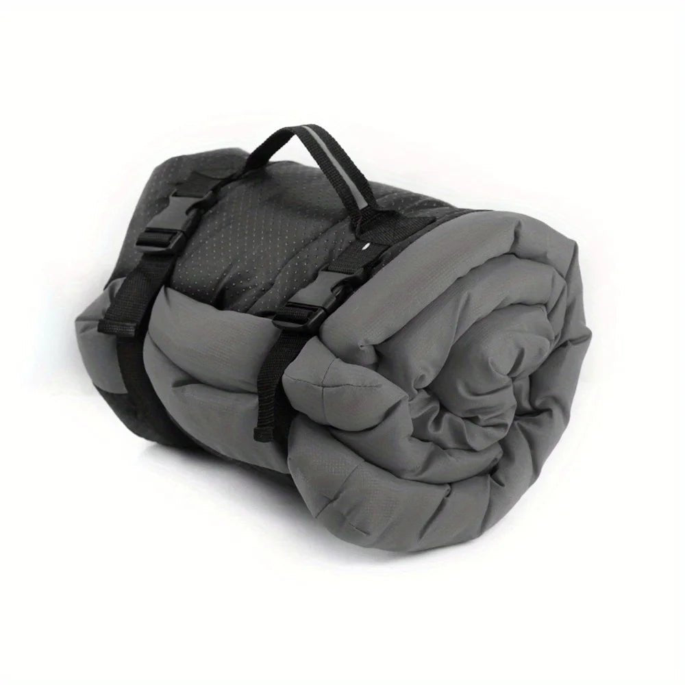 gray Waterproof Dog Bed Cushion – Portable Roll-Up Outdoor Dog Mattress - PeakPaws Co.