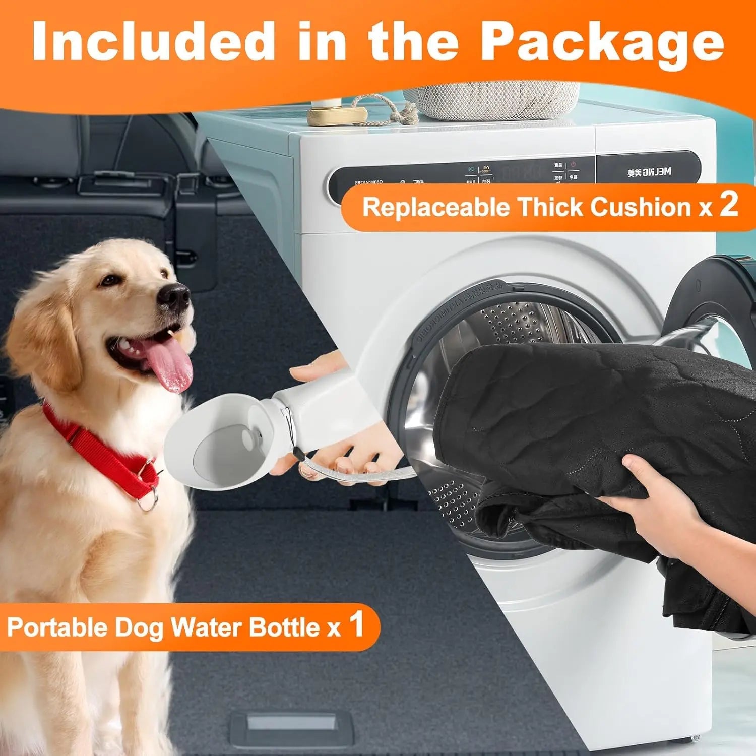 Waterproof Dog Car Backseat Cover/Hammock with Mesh - PeakPaws Co.