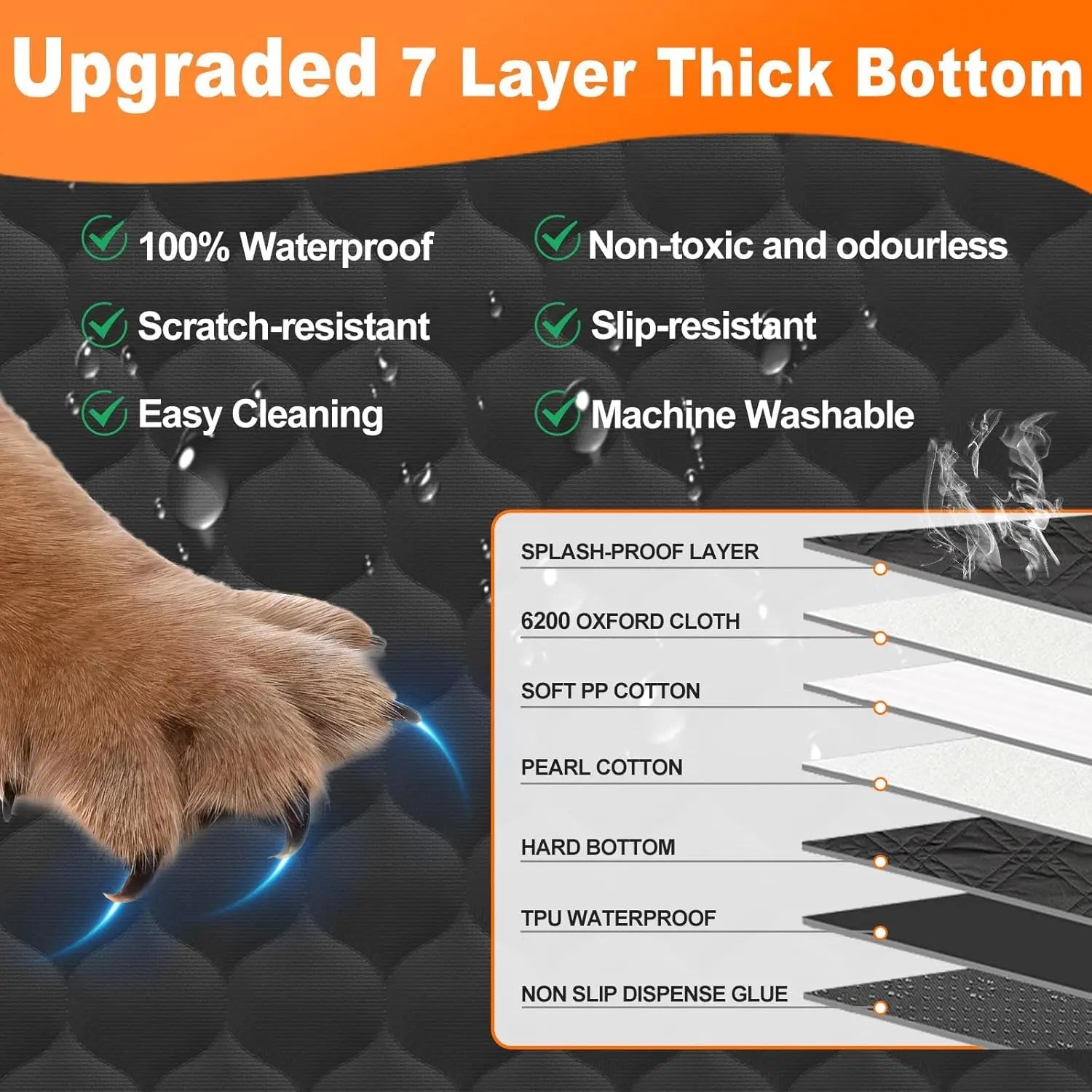Waterproof Dog Car Backseat Cover/Hammock with Mesh - PeakPaws Co.