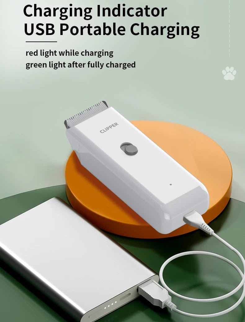Waterproof Dog Grooming Clippers – Quiet USB Rechargeable Pet Hair Trimmer with Ceramic Blades - PeakPaws Co.