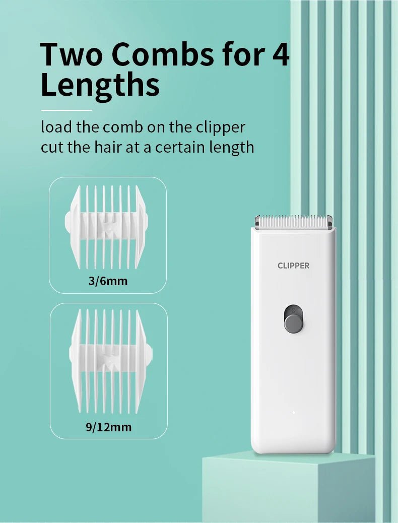 Waterproof Dog Grooming Clippers – Quiet USB Rechargeable Pet Hair Trimmer with Ceramic Blades - PeakPaws Co.