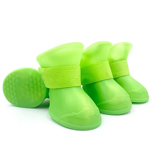 Waterproof Dog Rain Boots – Anti-Slip Rubber Paw Protectors - PeakPaws Co. green