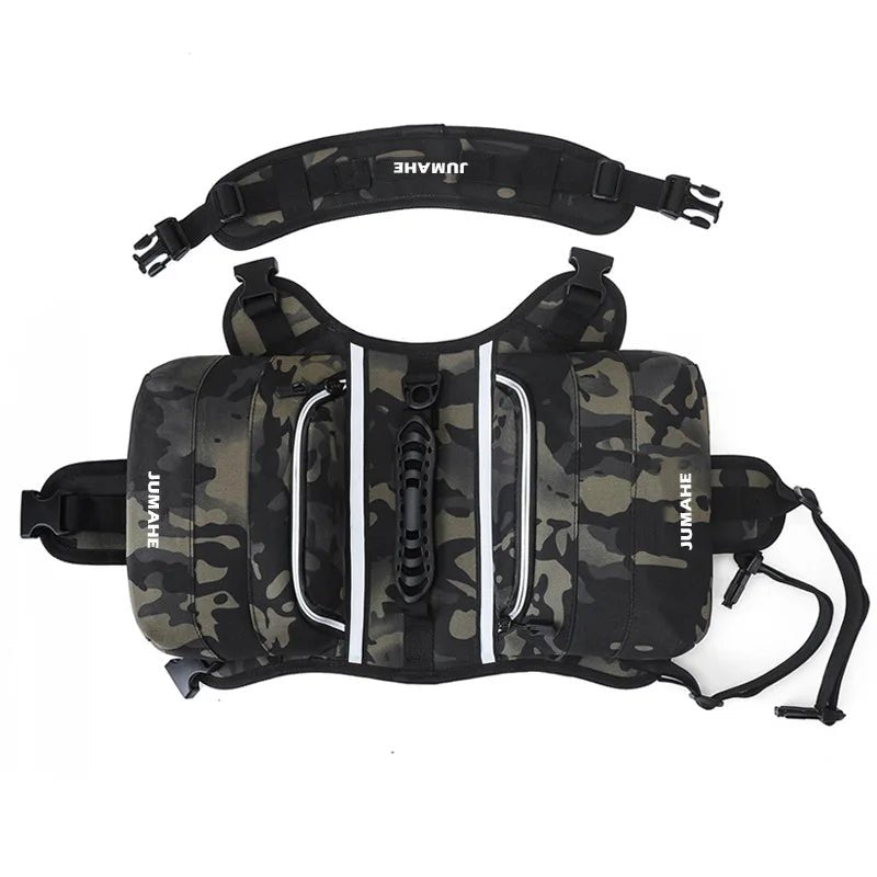 Waterproof Dog Saddle Backpack – Reflective Tactical Dog Pack with Storage (6 Colors) - PeakPaws Co. camoflauge