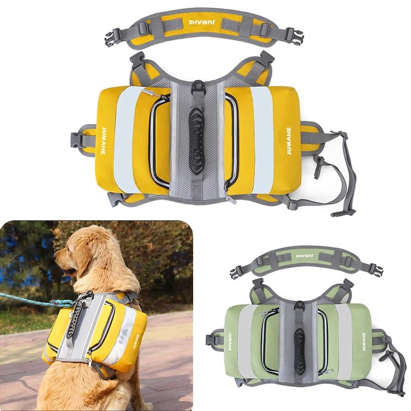 Waterproof Dog Saddle Backpack – Reflective Tactical Dog Pack with Storage (6 Colors) - PeakPaws Co.
